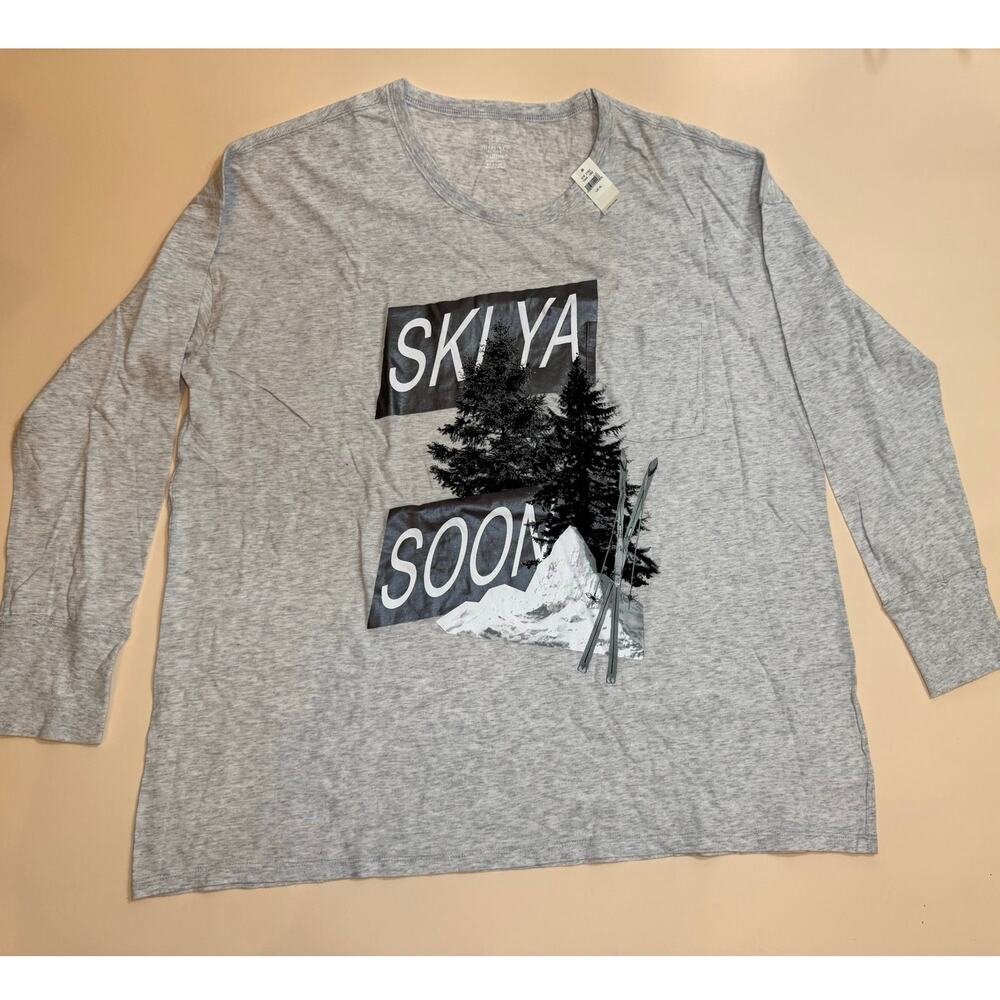 NWT Offline by Aerie Long Sleeve “Ski Ya Soon” Graphic Long Sleeve Shirt Sz XL